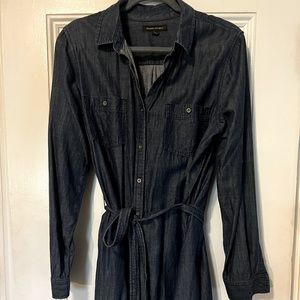 Jean like button down dress